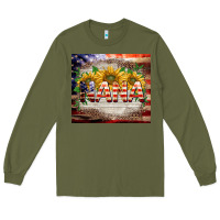 Army Green patriotic nana Long Sleeve Tee - BarkalooDesign