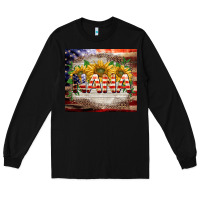 Black patriotic nana Long Sleeve Tee - BarkalooDesign