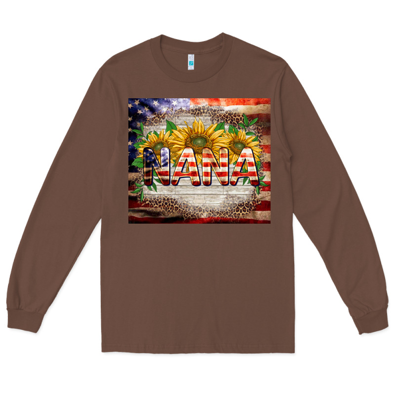 Patriotic Nana Long Sleeve Tee by BarkalooDesign | Teevron