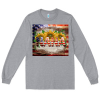Heather Grey patriotic nana Long Sleeve Tee - BarkalooDesign