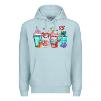 Blue Mist ariel coffee cups Premium Hoodie - Zillion Design Studio