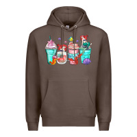 Coffee ariel coffee cups Premium Hoodie - Zillion Design Studio