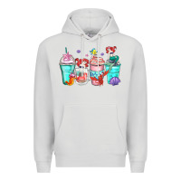 Dove Grey ariel coffee cups Premium Hoodie - Zillion Design Studio