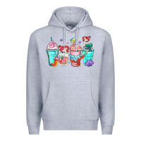 Heather Grey ariel coffee cups Premium Hoodie - Zillion Design Studio