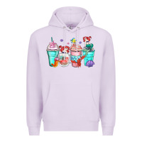 Lilac ariel coffee cups Premium Hoodie - Zillion Design Studio