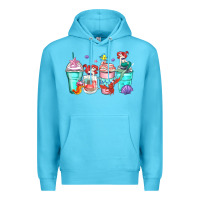 Ocean Blue ariel coffee cups Premium Hoodie - Zillion Design Studio