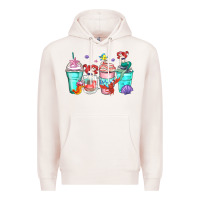Pale Pink ariel coffee cups Premium Hoodie - Zillion Design Studio