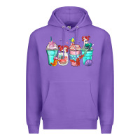 Purple ariel coffee cups Premium Hoodie - Zillion Design Studio