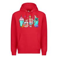 Red ariel coffee cups Premium Hoodie - Zillion Design Studio