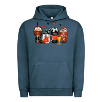 Pigment Midnight Navy soccer coffee cups Urban Hoodie - Zillion Design Studio