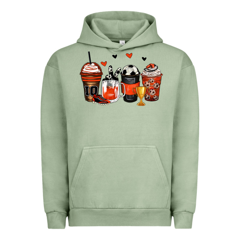 Soccer Coffee Cups Urban Hoodie by Zillion Design Studio | Teevron