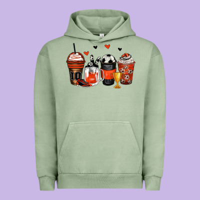 Soccer Coffee Cups Urban Hoodie Designed By Zillion Design Studio