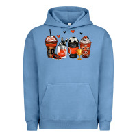 Pigment Pebble Blue soccer coffee cups Urban Hoodie - Zillion Design Studio
