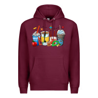 Burgundy math teacher coffee cups Premium Hoodie - Zillion Design Studio