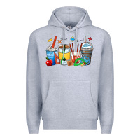 Heather Grey math teacher coffee cups Premium Hoodie - Zillion Design Studio