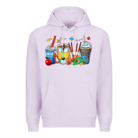Lilac math teacher coffee cups Premium Hoodie - Zillion Design Studio