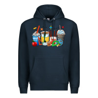 Navy math teacher coffee cups Premium Hoodie - Zillion Design Studio