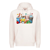 Pale Pink math teacher coffee cups Premium Hoodie - Zillion Design Studio