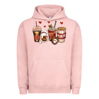 Pigment Salmon baseball coffee cups Urban Hoodie - Zillion Design Studio