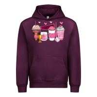 Mauve Wine volleyball coffee cups Urban Hoodie - Zillion Design Studio
