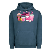 Pigment Midnight Navy volleyball coffee cups Urban Hoodie - Zillion Design Studio