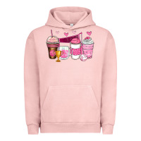 Pigment Salmon volleyball coffee cups Urban Hoodie - Zillion Design Studio