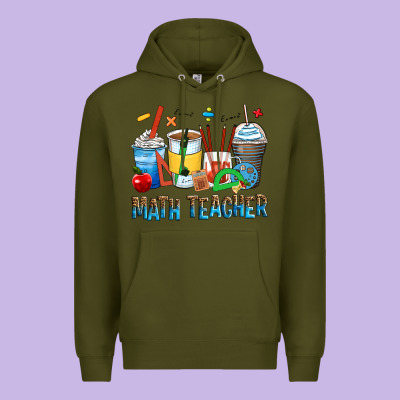 Math Teacher Coffee Cups Premium Hoodie Designed By Zillion Design Studio