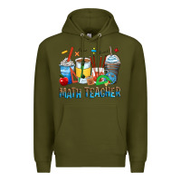 Army Green math teacher coffee cups Premium Hoodie - Zillion Design Studio