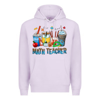 Lilac math teacher coffee cups Premium Hoodie - Zillion Design Studio