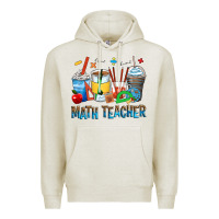 Oatmeal Heather math teacher coffee cups Premium Hoodie - Zillion Design Studio