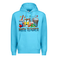 Ocean Blue math teacher coffee cups Premium Hoodie - Zillion Design Studio