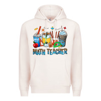 Pale Pink math teacher coffee cups Premium Hoodie - Zillion Design Studio