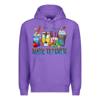 Purple math teacher coffee cups Premium Hoodie - Zillion Design Studio
