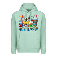 Seafoam math teacher coffee cups Premium Hoodie - Zillion Design Studio