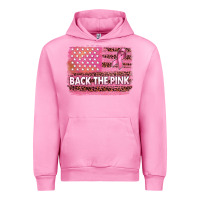 Fuchsia Pink Back The Pink American Flag Urban Hoodie - texasbilliewilder