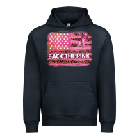 Navy Back The Pink American Flag Urban Hoodie - texasbilliewilder
