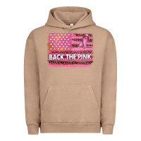 Pigment Burro Back The Pink American Flag Urban Hoodie - texasbilliewilder