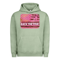 Pigment Oil Green Back The Pink American Flag Urban Hoodie - texasbilliewilder