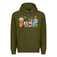Army Green art teacher coffee cups Premium Hoodie - Zillion Design Studio
