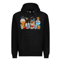 Black art teacher coffee cups Premium Hoodie - Zillion Design Studio