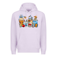 Lilac art teacher coffee cups Premium Hoodie - Zillion Design Studio