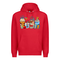 Red art teacher coffee cups Premium Hoodie - Zillion Design Studio