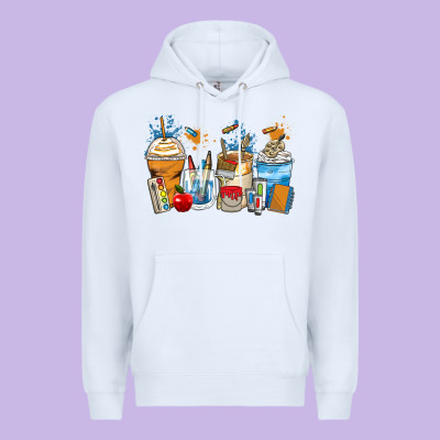Art Teacher Coffee Cups Premium Hoodie Designed By Zillion Design Studio
