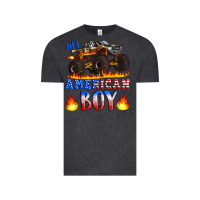 Vintage Black all american boy monster truck Vintage Tee - Artiststas