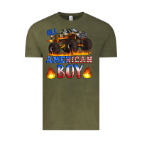 Vintage Olive all american boy monster truck Vintage Tee - Artiststas