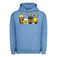 Pigment Pebble Blue ice hockey coffee cups Urban Hoodie - Zillion Design Studio