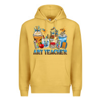 Antique Gold art teacher coffee cups Premium Hoodie - Zillion Design Studio