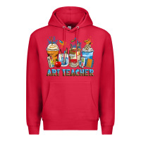 Cardinal art teacher coffee cups Premium Hoodie - Zillion Design Studio
