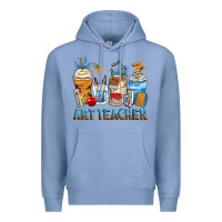 Colony Blue art teacher coffee cups Premium Hoodie - Zillion Design Studio