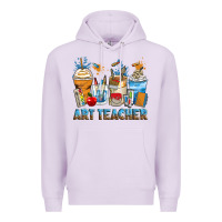 Lilac art teacher coffee cups Premium Hoodie - Zillion Design Studio
